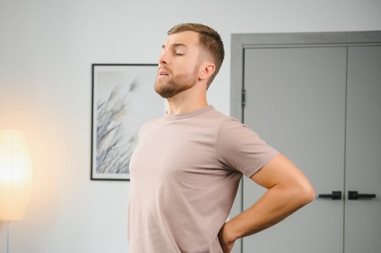 man with back pain